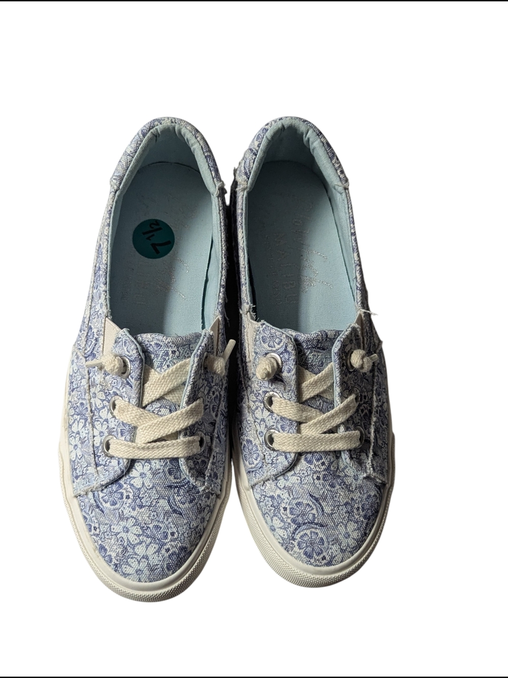 Blowfish Blue Floral Print Canvas Lace-Up EVA Insole Sneakers Size 7.5 NWOB - Picture 6 of 8